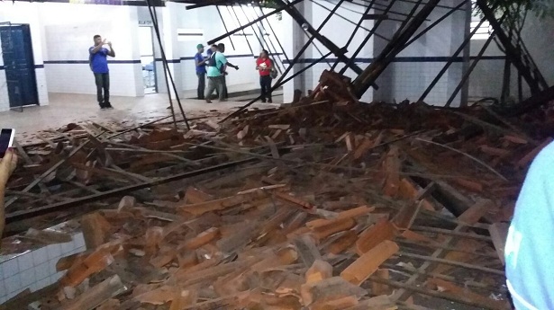 Teto que desabou de escola do estado em Timon tinha passado por manutenção em maio último