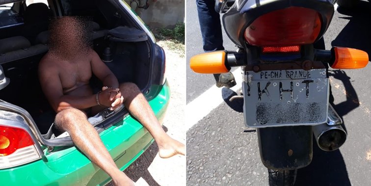 Polícia detém homem andando completamente nu em motocicleta na BR 316