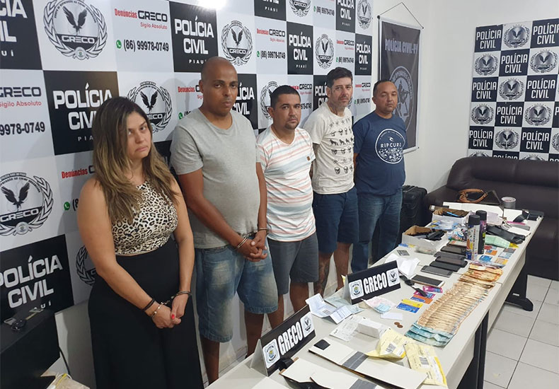 Veja com vídeo: Grupo preso em Teresina pescava envelopes nos caixas bancários e podia faturar até 28 mil reais por dia