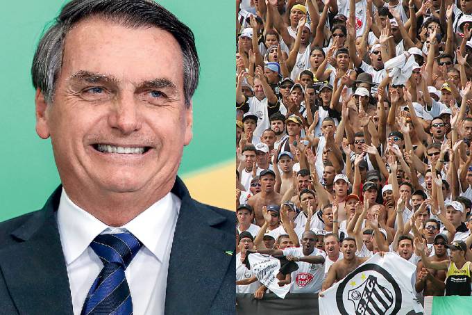 Presença de Bolsonaro sábado (16) no jogo Santos e São Paulo já polemiza na rede social