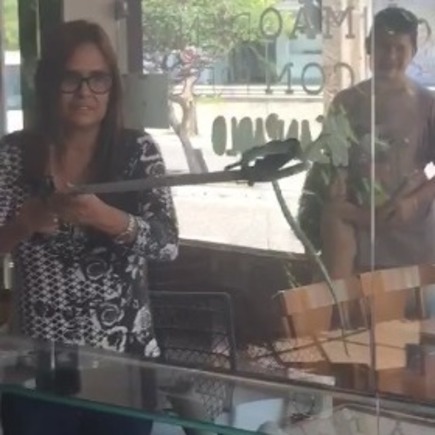 Assista vídeo: Cobra é resgatada de dentro de sorveteria em Teresina
