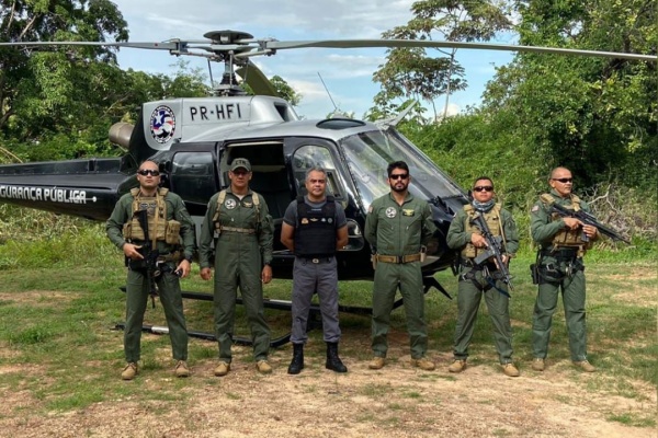 Polícia militar usa helicóptero em operação contra facções em Timon
