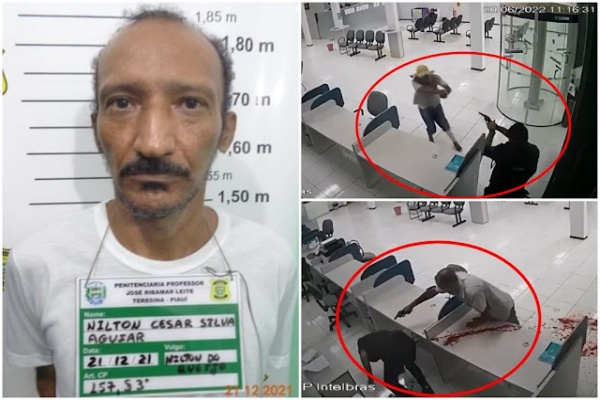 Tudo filmado: Presidiário tenta assaltar banco Sicoob no Maranhão,, mas é baleado e morto