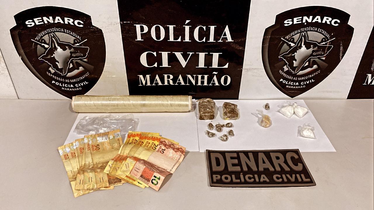 Polícia civil de Timon prende duas pessoas por tráfico de drogas no bairro Parque Piauí