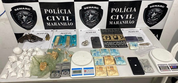 Polícia civil prende 4 pessoas em Timon, apreende drogas, dinheiro e veículos