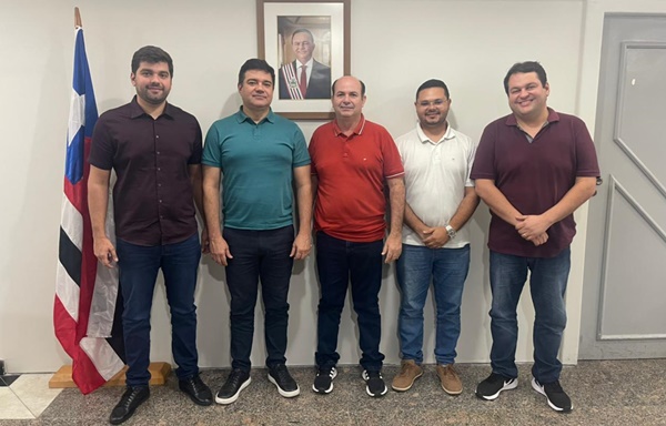 Suplente de deputado Leandro Sousa se reúne com secretário Júnior Marreca e deputados do Patriota