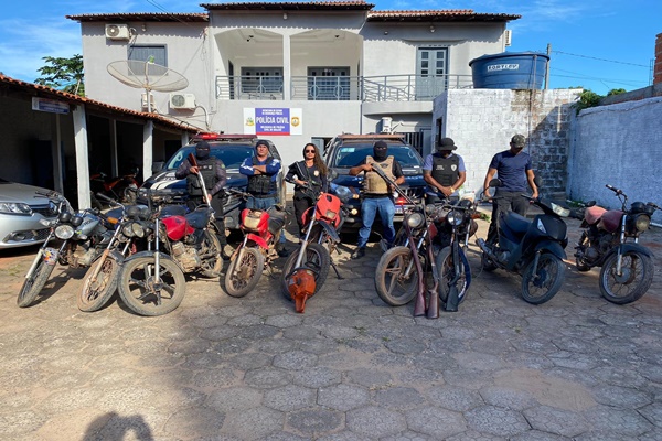 Polícia civil recupera 9 motos roubadas em reservas indígenas do Maranhão