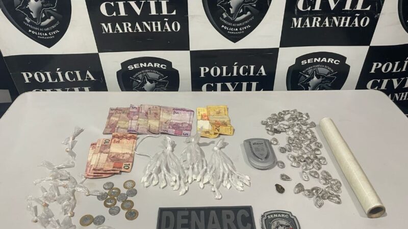 Timon: Polícia civil apreendeu drogas e prendeu acusado na ‘Beira da Linha’