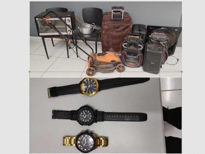 Polícia recupera objetos roubados da casa do pai do deputado Leandro Bello e outros sítios