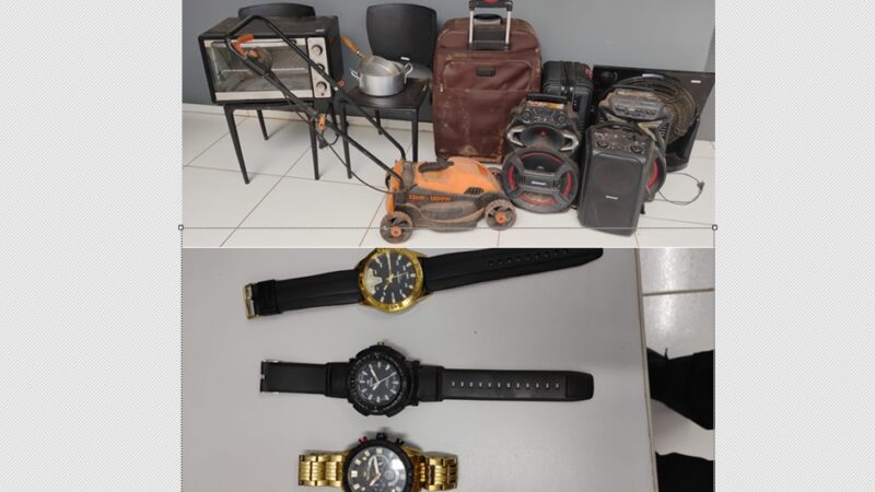 Polícia recupera objetos roubados da casa do pai do deputado Leandro Bello e outros sítios